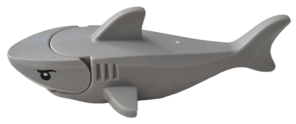 "LEGO Animal Shark Light Bluish Grey figure"