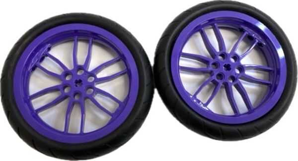 "LEGO Technic Motorcycle Tyre with Dark Purple Hub"