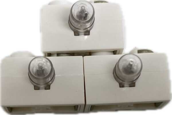 LEGO Vintage Electric Light Brick 1×2 Pack of 3 White