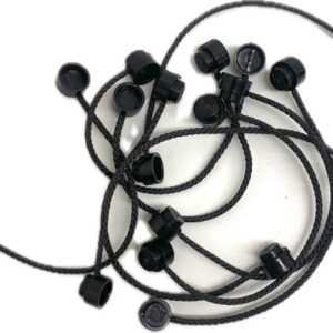 LEGO Black String with End Studs 10L Pack