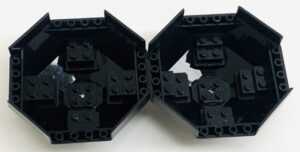 "LEGO Cockpit 10x10x4 Octagonal Black x2 set"