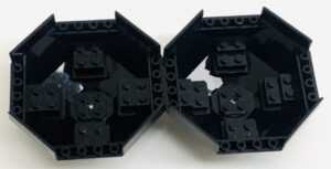 "LEGO Cockpit 10x10x4 Octagonal Black x2"