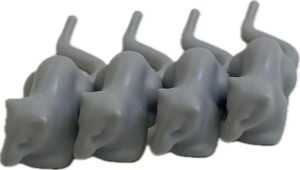 "LEGO Animals Rats Pack of 4 Light Bluish Grey"