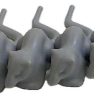 LEGO Animals Rats Pack of 4, Light Bluish Grey.