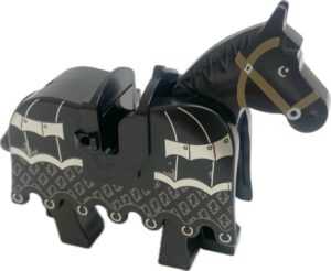 "LEGO Castle Animal Horse with Black Barding"