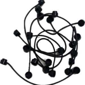 "LEGO Black String with End Studs 10L Pack"