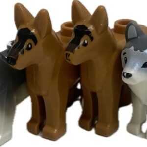 "LEGO Animals Dogs Pack of 4 featuring Husky and Alsatian"