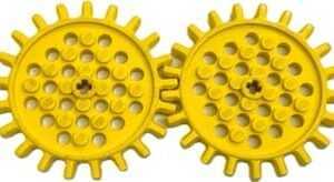 "LEGO Technic Vintage 21 Tooth Gears Pack Of 2 Yellow"