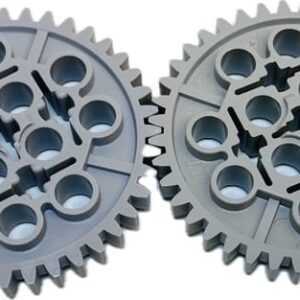 "LEGO Technic 40 Tooth Gears Pack Of 2 Light Bluish Grey"