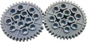 "LEGO Technic 40 Tooth Gears Pack Of 2 Light Bluish Grey"