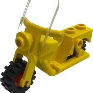 Alt text: "LEGO Vintage Motorcycle Yellow with Windscreen"