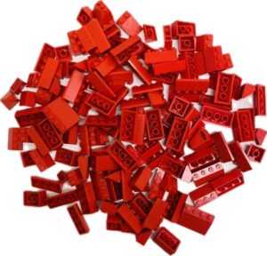 "LEGO Red Slopes Mixed Pack in various sizes."