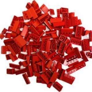 "LEGO Red Slopes Mixed Pack in various sizes."