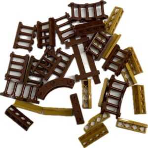 "LEGO Fences Reddish Brown / Pearl Gold Fun Pack"