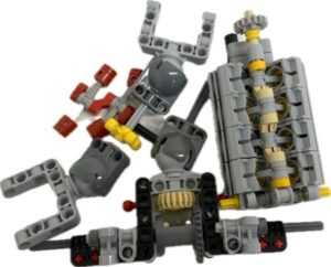 LEGO Technic Fun Pack engine block components.