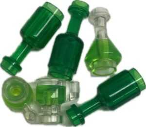 "LEGO Accessory Fun Pack Mixed Bottles Flask Glasses/Steins displayed together."