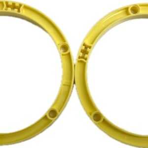 LEGO Bright Light Yellow Support Girder Round Ring Pack of 2 Friends Technic