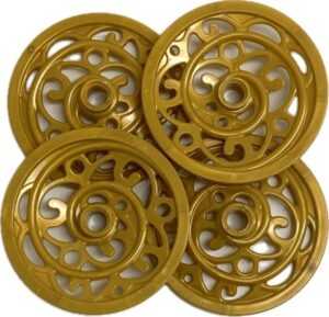 "LEGO Gold Carriage Wheels Fun Pack Of 4 Castle Disney Ninjago"