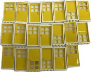 "LEGO Door Fun Pack Yellow Doors with White Frames"