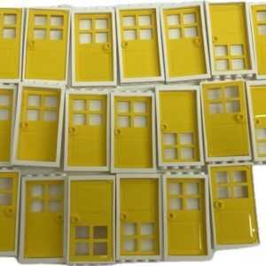 "LEGO Door Fun Pack Yellow Doors with White Frames"