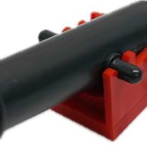 "LEGO Cannon With Red Base and Pearl Dark Grey Barrel"