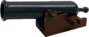 LEGO Cannon With Brown Base Pearl Dark Grey Barrel