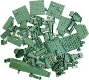 Alt text: "LEGO Sand Green Mixed Pack assortment"