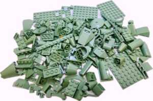 Alt text: "LEGO Sand Green Mixed Pack assortment"