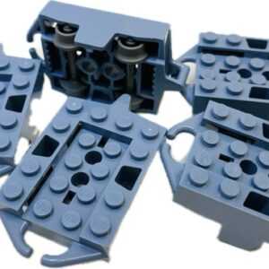 "LEGO Roller Coaster Car Pack Of 5 Sand Blue displayed"