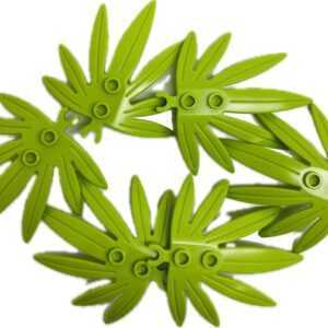 LEGO Plant Swordleaf Palm Leaves Pack of 6 Lime displayed.