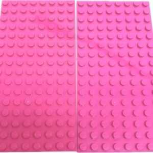 "LEGO Plate 8x16 Pack Of 2 Dark Pink"