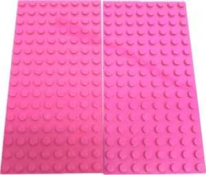 "LEGO Plate 8×16 Pack Of 2 Dark Pink"