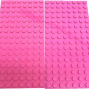 "LEGO Plate 8×16 Pack Of 2 Dark Pink"