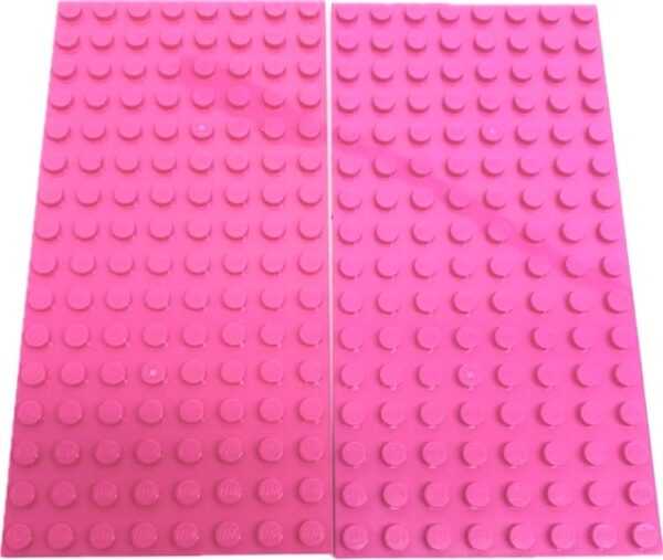 "LEGO Plate 8x16 Pack Of 2 Dark Pink"