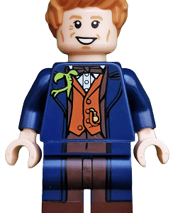 "LEGO Harry Potter Newt Scamander Minifigure close-up"