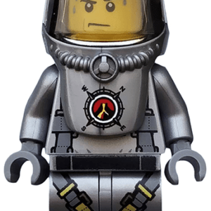 LEGO City Volcano Explorer Minifigure in action.