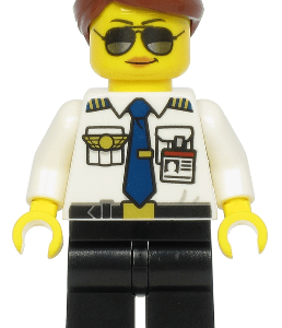 LEGO City Airport Pilot Minifigure in uniform.