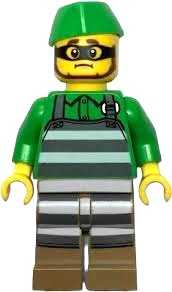 LEGO City Jail Prisoner Chef Minifigure displayed.