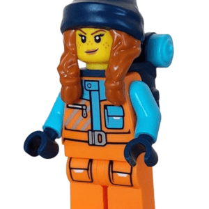 "LEGO City Arctic Explorer Minifigure in action."