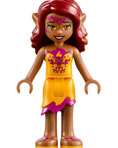 LEGO Elves Azari Firedancer Minidoll in action.