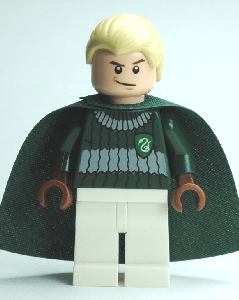 LEGO Harry Potter Draco Malfoy Minifigure detail.