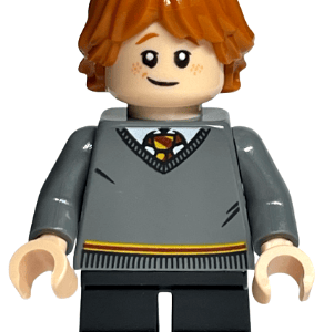 LEGO Harry Potter Ron Weasley Minifigure display.