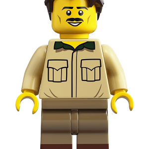 LEGO Ideas Paleontologist Minifigure displayed creatively.