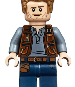 LEGO Jurassic World Owen Grady Minifigure detailed view.