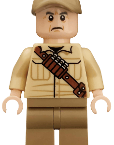 "LEGO Jurassic World Ken Wheatley Minifigure displayed."