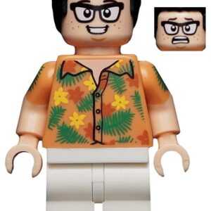 LEGO Jurassic World Danny Nedermeyer Minifigure displayed.