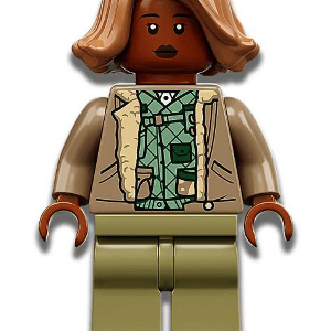 LEGO Jurassic World Kayla Watts Minifigure displayed.