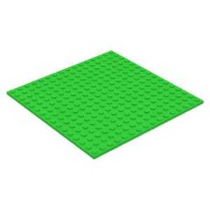 Bright Green LEGO 16×16 Plate displayed.