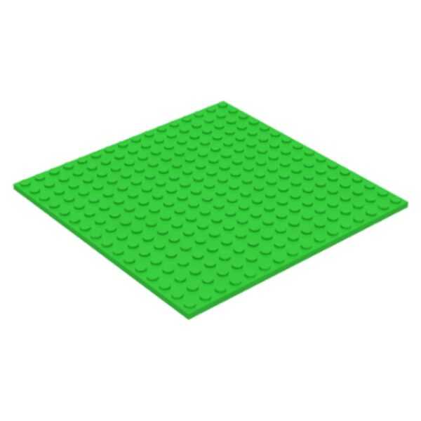 Bright Green LEGO 16×16 Plate displayed.