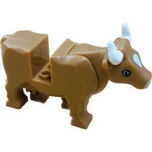 LEGO Animal Medium Nougat Cow With White Horns.